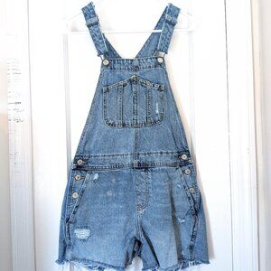Old Navy Overall Shorts with Frayed Hem